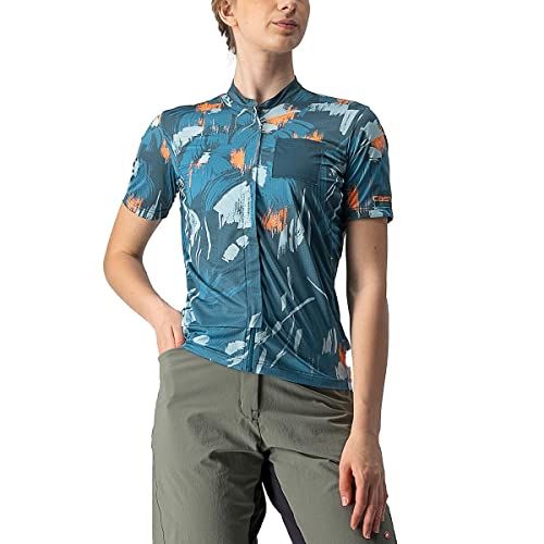 Castelli 4522085-466 Unltd Sentiero Jersey Dames T-Shirt Dark Teal/Coral Flash XS