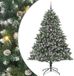 vidaXL Sapin de Noël artificiel Vert 210 cm PVC et Plastique et Acier