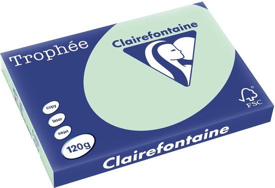 Trophee Clairefontaine Trophée Pastel A3 groen 120 g 250 vel
