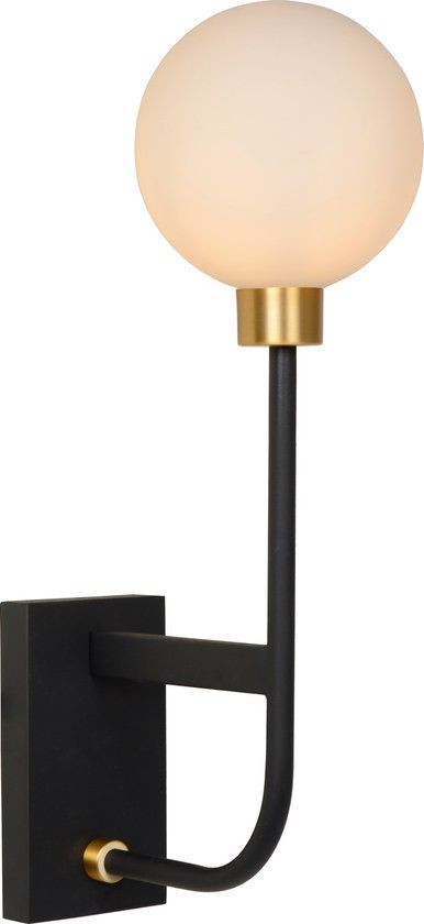 Lucide BEREND Wandlamp Badkamer - 1xG9 - IP44 - Zwart