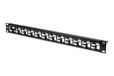 DIGITUS Patch Panel - Modulair - Voor Keystone Modules - 19-inch - 24-poorts - Afgeschermd - Rack-mount 1U - Getrapt - Zwart