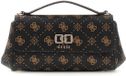GUESS Emelie Logo Flap Crossbody Espresso Logo donkerbruin schoudertas