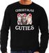Bellatio Decorations Kitten Kerst sweater / Kerst trui Christmas cuties zwart voor heren