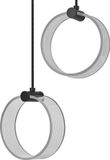 Ledvance Decor Circle 2XPendant PL 14W Click CCT Black