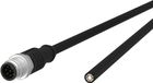 METZ CONNECT 142MEA10010 - 1 m - M12 - Male - Black - 24/32 - Polyurethane (PUR)