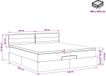 vidaXL Lit plateforme avec matelas Brun foncé 160 x 200 cm Tissu