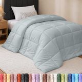 Utopia Bedding Dekbed dekbedovertrek - gewatteerd dekbed met hoeklussen - doos gestikt alternatief dekbed (Tweepersoons - Lichtgrijs) (UB2586)