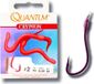 Quantum Hakenmaat 6 Crypton worm hook red leader: 70cm leader line Ø 0.25mm