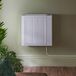 Hudson Reed Lex - ECOSO Chauffage céramique intelligent avec WiFi | 48,6cm x 49,5cm 1000 Watt - Blanc | Câblage fixe
