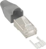 InLine RJ45 Connecteurs à sertir (STP) pour câble réseau CAT6 (souple) - 10 pièces (3 pièces) / Gris