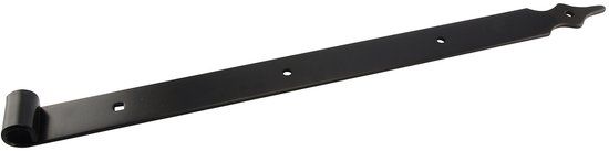 GB Heng - DuimRustica met vierkante gaten zwart, 400 mm en 40 mm breed