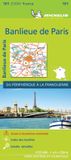 PARIS Michelin Vororte von Paris. Straßen- und Tourismuskarte 1:53.000