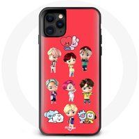 Maniacase Etui voor Iphone 13 Mini BTS TinyTAN Animatie BT21 Poster