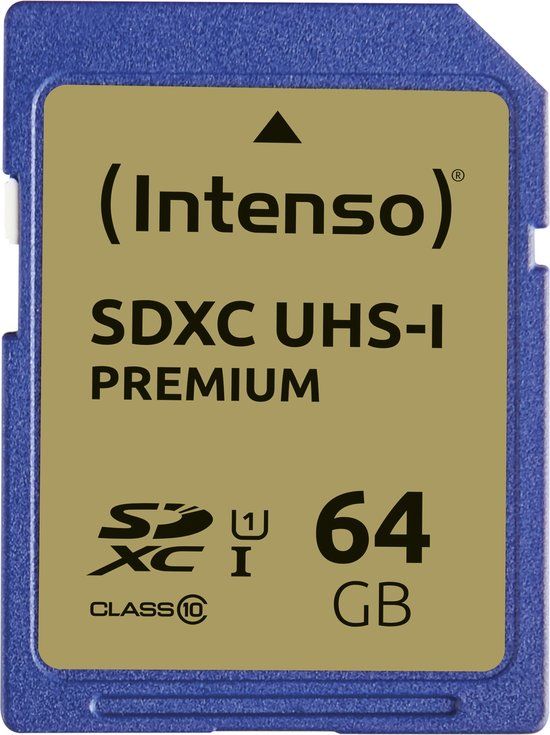Intenso SDXC - 64GB - Class 10 - UHS-I - 90MB/s