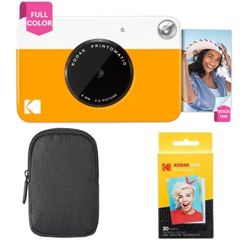 KODAK Printomatic Instant Camera Basic Bundle + Zink Papier + Deluxe Case