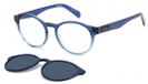 Polaroid Leesbril PLD0031 Met Zonneclip - Blauw Grijs - +1.00