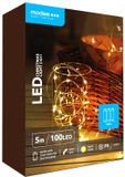 Modee Lichtsnoer Kerst 5 Meter - Kerstverlichting voor Binnen - 100 LED Lampjes - Warm Wit Licht
