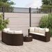 Maison Exclusive - Salon de jardin 7 pièces avec coussins, polyrotin marron