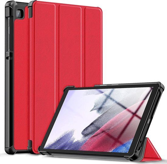 Ntech Hoesje Samsung Galaxy Tab S6 Lite - Rood - Smart Cover