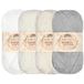 JubileeYarn Baby Soft Bamboe Katoen Garen - 50g/Streng - Tinten Wit - 4 strengen