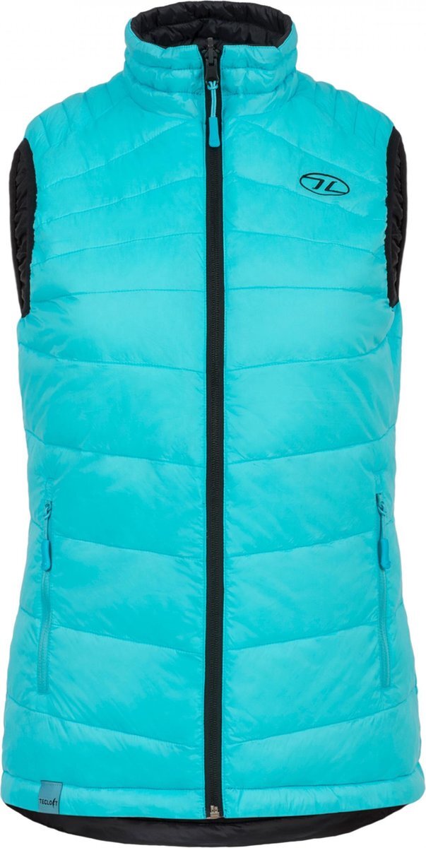 Highlander bodywarmer Reversible dames turquoise/zwart