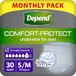 Depend Comfort Protect incontinentiebroek voor heren, klein/medium, 30 broeken
