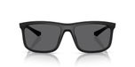 Emporio Armani Ea4234u Lunettes de soleil carrées polarisées universelles pour hommes, noir/gris mat, 57 mm