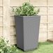 Maison Exclusive - Plantenbak, set van 4, lichtgrijs, 32,5 x 32,5 x 57 cm, PP-kunststof