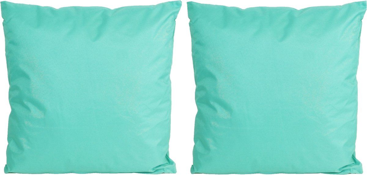 Anna's Collection 45x45cm Indoor/Outdoor Cushions - Aquablue/Green - Set of 8