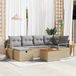 Maison Exclusive - Ensemble de jardin 7 pièces, beige, en polyrotin