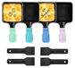 Merkloos Raclette Set van 4 Raclette Pannetjes met Mini Spatels, Antiaanbaklaag