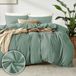 Parure de lit microfibre 200 x 200 cm + 2 taies d'oreiller 80 x 80 cm uni