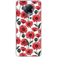 Xiaomi Poco F2 Pro Fleurs de pavot bedrukt siliconen hoesje