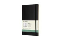 Moleskine 18 Months Weekly Planner/Diary, Weekly Planner 2020/2021, Weekly Notebook with Soft Cover and Elastic Closure, Large 13 x 21 cm, Black, 208 Pages