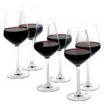 discountershop Witte Wijnglazen Set - 6 Stuks | 370 ml Elke | Elegant Kristalglas | Vaatwasserbestendig | Perfect Voor Thuis Restaurants en Feesten