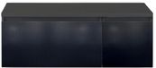 BES LED Frozen 3D Badmeubelset 120 cm - Greeplijst in Kleur - Wastafel Onderkast met Bovenblad Zwart Mat