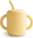 Mushie Trainings Drinkbeker met Rietje Pale Daffodil