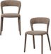 WOOOD Noble Eetkamerstoelen - Polyester - Zand Melange - Set van 2