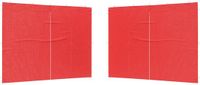 vidaXL Partytent zijwand, 2 stuks, 300 x 195 cm, rood, PE en staal