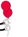 Disney muurschildering van Komar | Mickey Mouse Balloon | kinderkamer, babykamer, decoratie, kunstdruk | grootte 30x40cm (breedte x hoogte) | zonder lijst | WB032-30x40