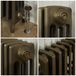 Isabel Radiateur fonte - H 35,7 cm x L 27,1 cm x P 17,5 cm - 4 rangs de colonnes - Laiton naturel