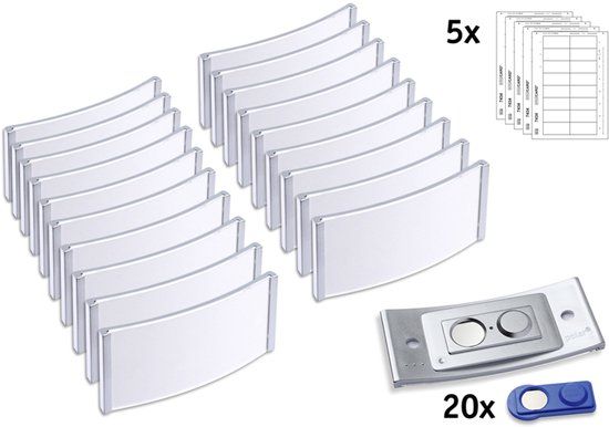 AVERY Zweckform naamplaatjes, 80 x 34 mm, zilver, 20 stuks