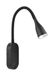 Zwarte LED-wandlamp met USB-aansluiting