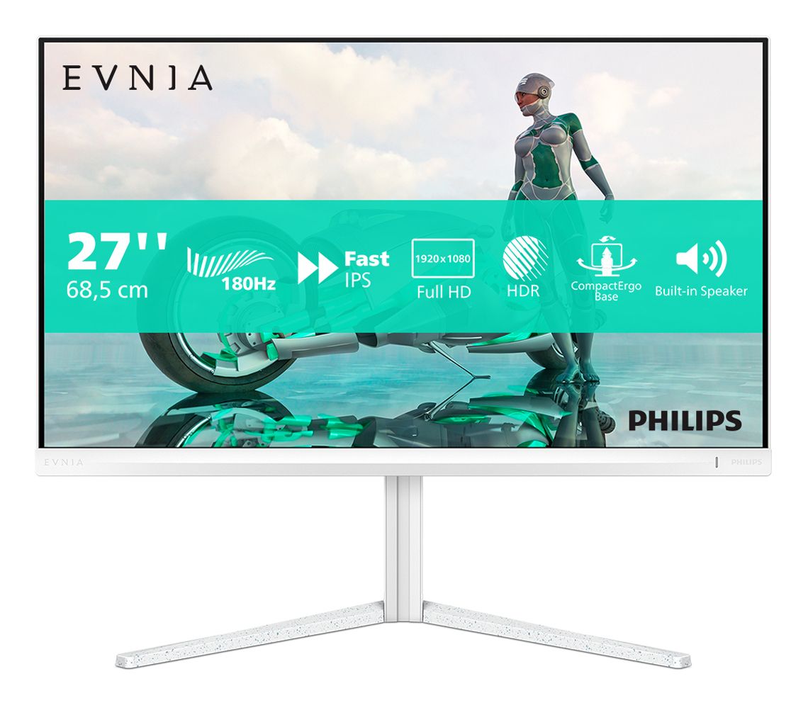 Philips Evnia 27M2N3201A/00 27" Full HD 180Hz Gaming Monitor - White