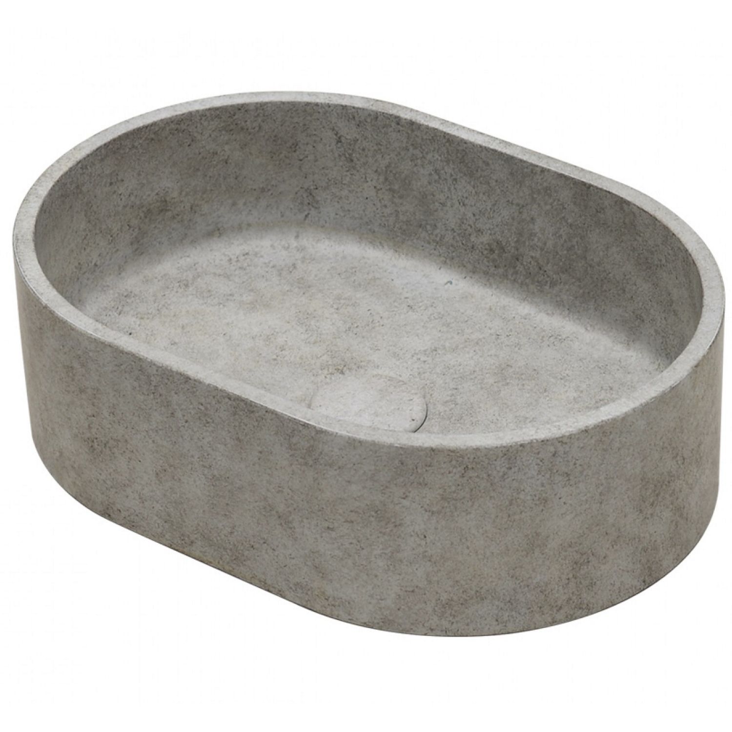 Ideavit idea.rock Waskom Ovaal 40x28x12 cm - Beton Licht Grijs