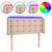 VidaXL Hoofdbord & Voeteneind Cappuccino met LED Strip