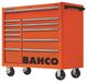 Bahco Gereedschapswagen 'classic' C75 40" met 12 lades | rood | 1100 mm x 501 mm x 50 mm - 1475KXL12RED