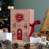 Merkloos / Sans marque Bol Adventskalender Knutselen Rood Rose Glas Karton 22x12x33 cm