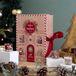 Merkloos / Sans marque Bol Adventskalender Knutselen Rood Rose Glas Karton 22x12x33 cm