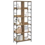 vidaXL Boekenplank - 4-laags - 78,5 x 33 x 188,5 cm - metaal - PB